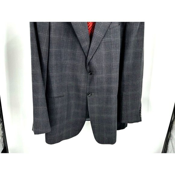 ARMANI COLLEZIONI jacket blazer sport coat 100% wool made in italy gray 48L - Picture 4 of 9